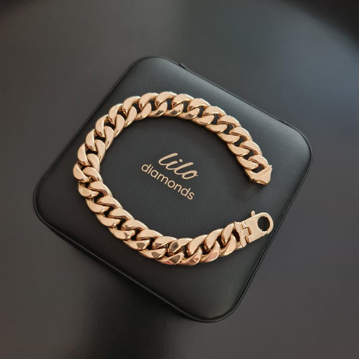 Yellow Gold Men's gourmet Bracelet