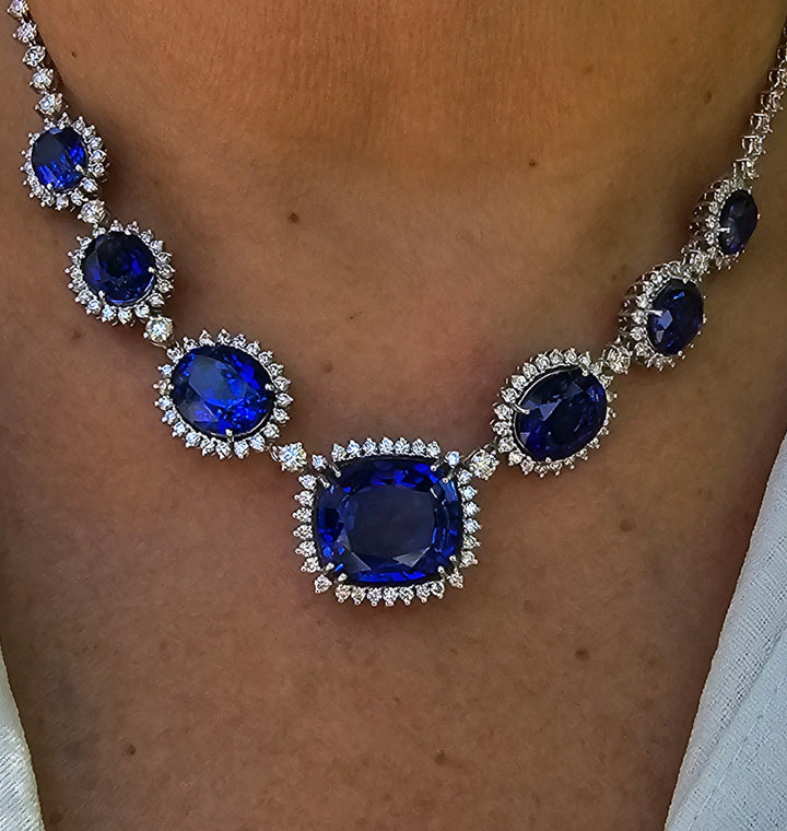 sapphire necklace for women