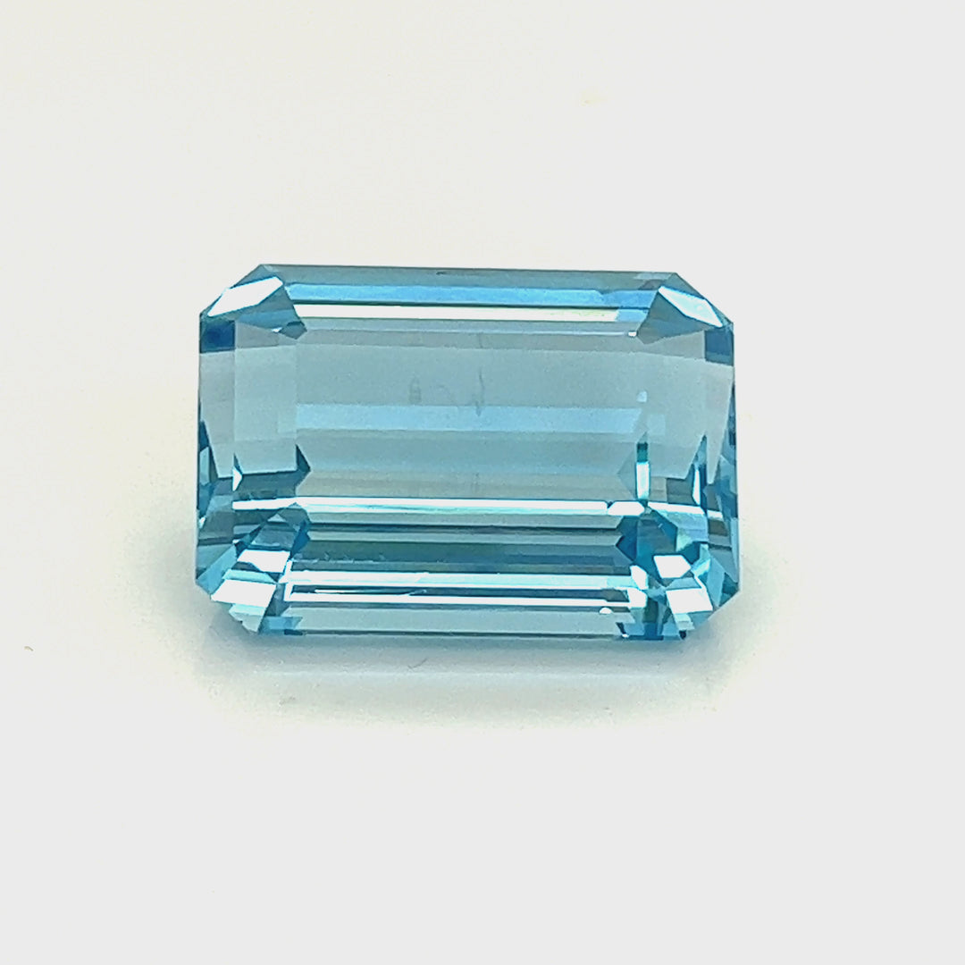 35.64 Carat Natural Aquamarine Santa Maria Color- GRS Certificate