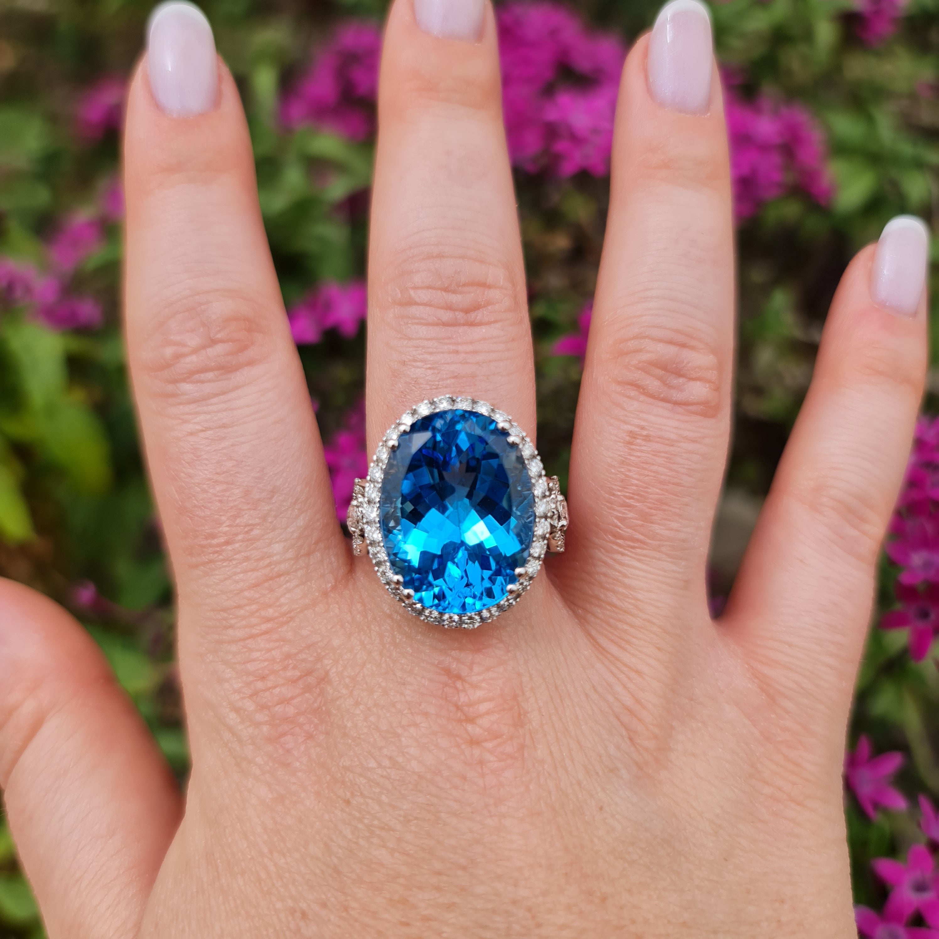 Swiss blue topaz ring hotsell