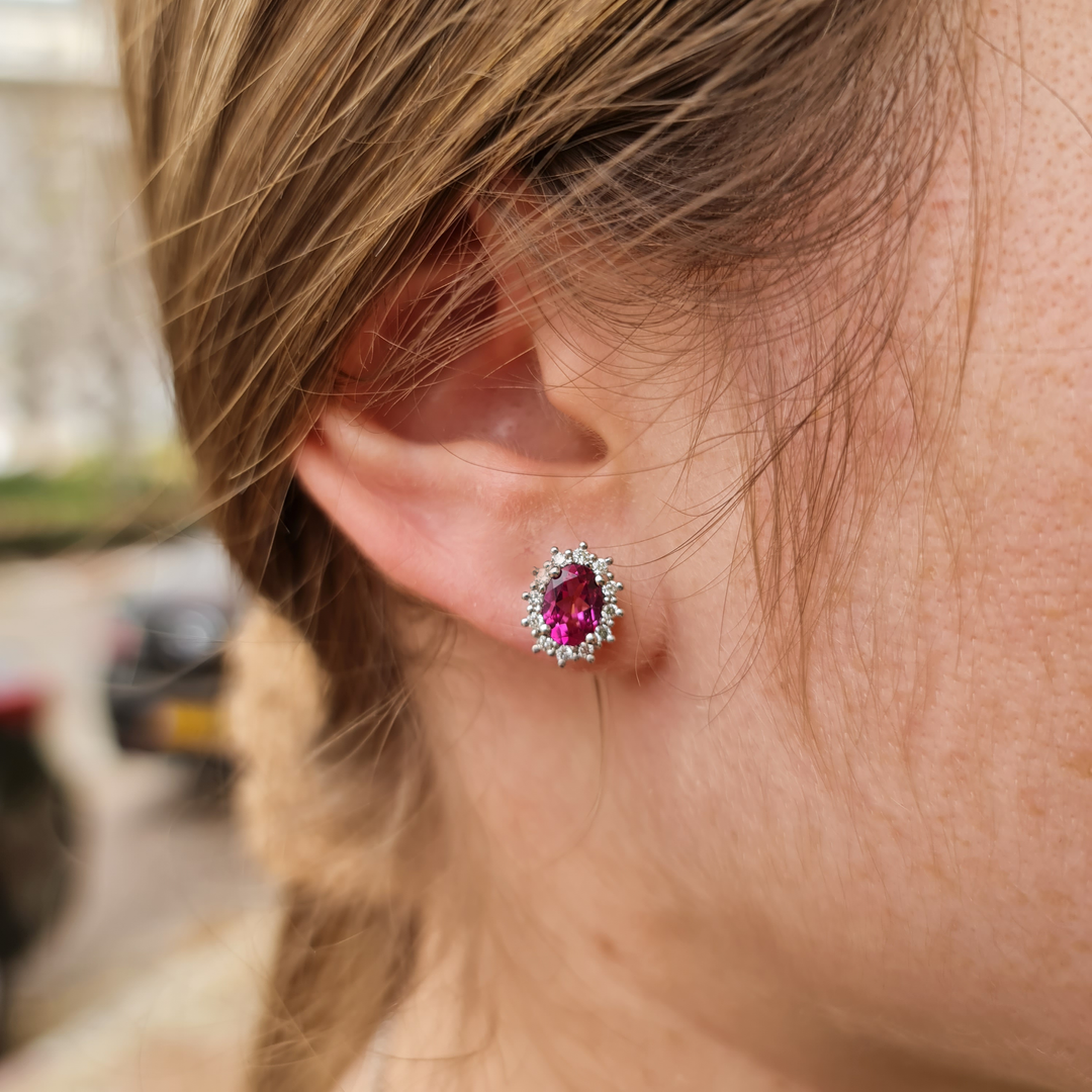 Tessa - 1.87 carat natural pink topaz & 0.35 carat natural diamonds