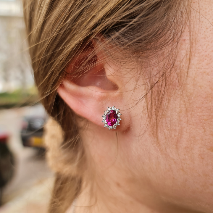 Tessa - 1.87 carat natural pink topaz & 0.35 carat natural diamonds