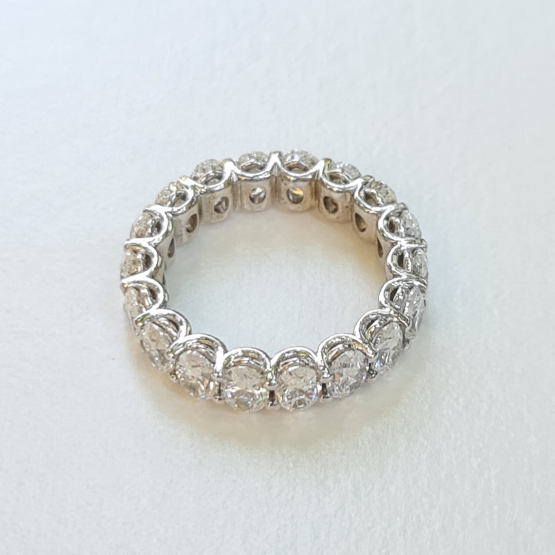 oval diamond eternity engagement ring