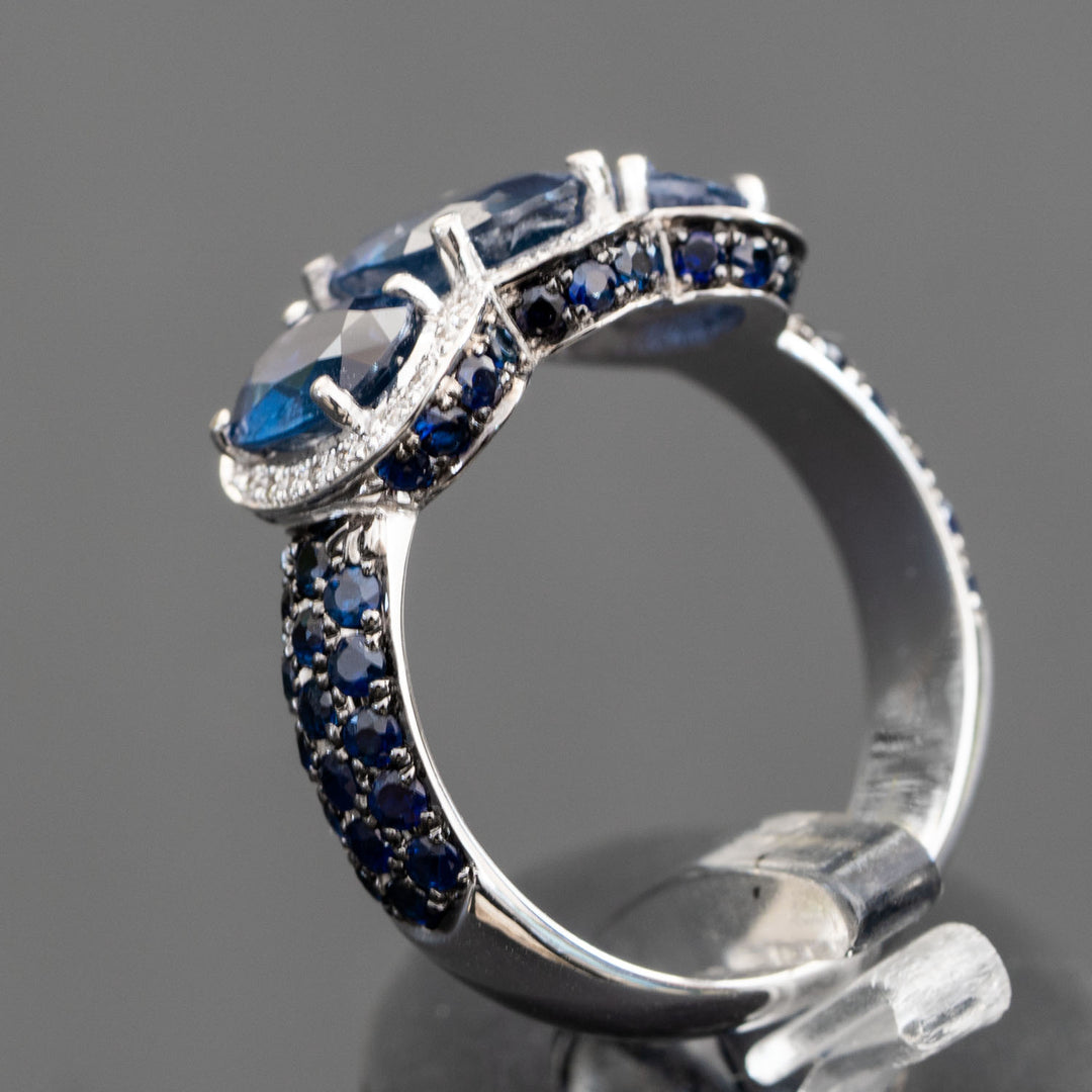 Blisse - 4.23 carat sapphire ring with 0.29 carat natural diamonds