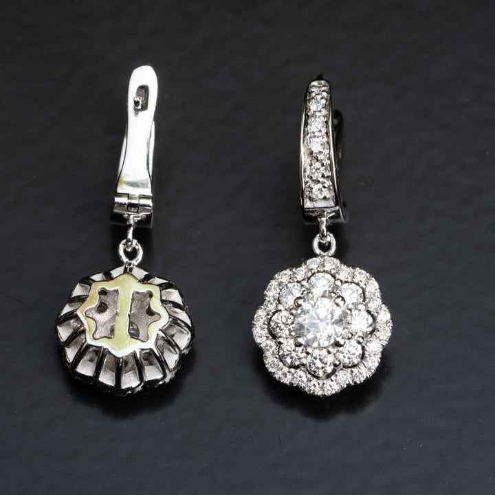 Mor - Diamond Earrings, 1.80 natural diamond D - F  VS