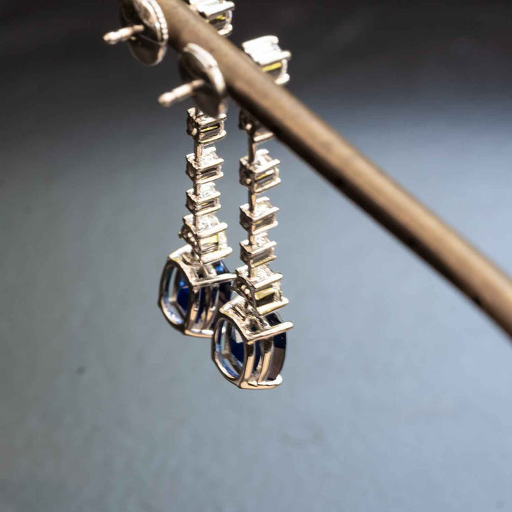 dangle sapphire earrings