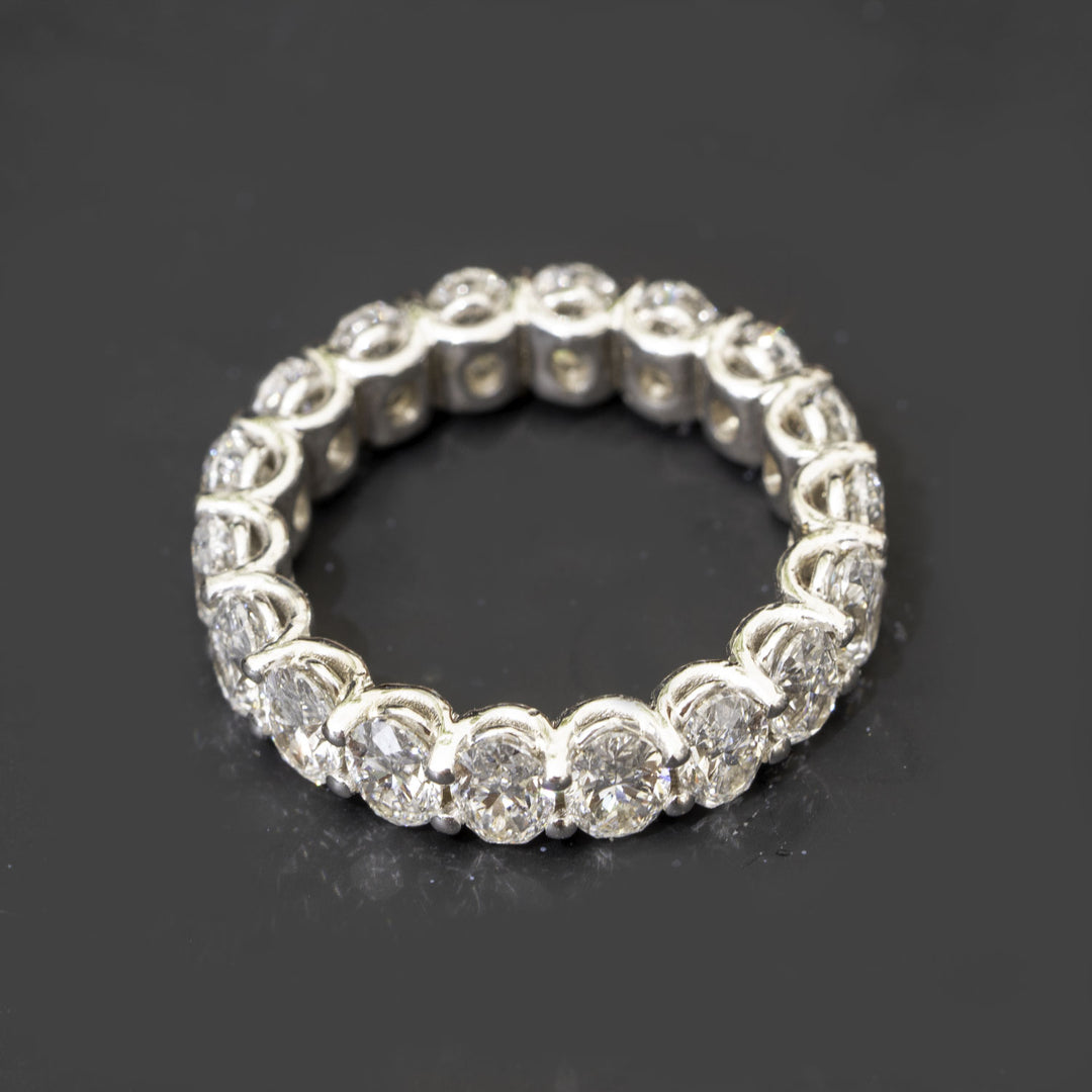 Olivia  -  Oval Diamond Eternity Band - 4.69 carat diamonds, D - F VS