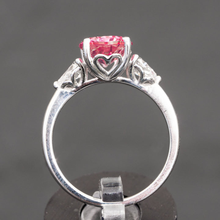 Addison - 2.60 carat natural pink topaz ring with 0.51 carat natural diamonds