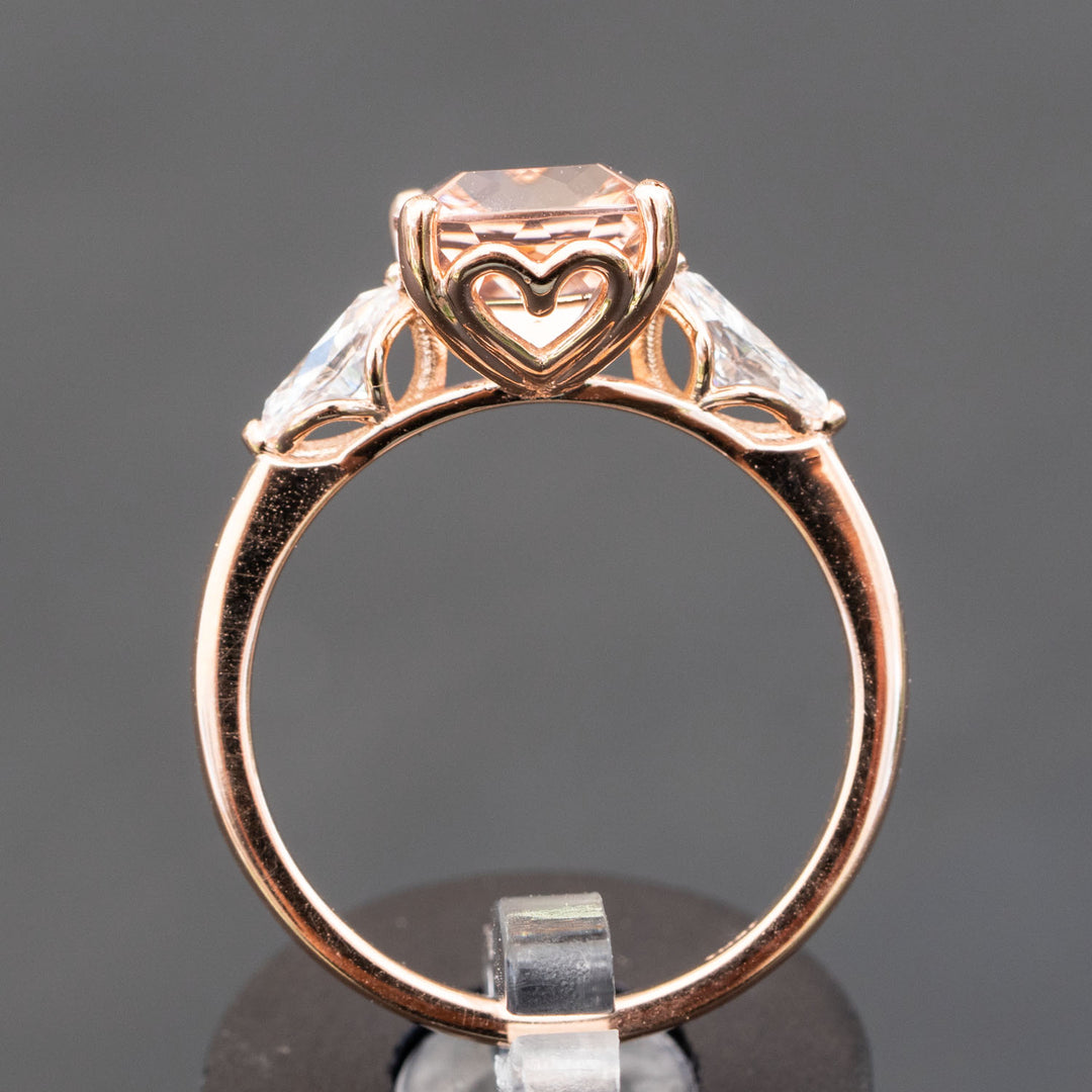 natural morganite diamond ring