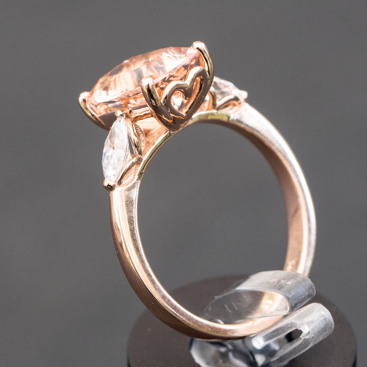 natural morganite ring