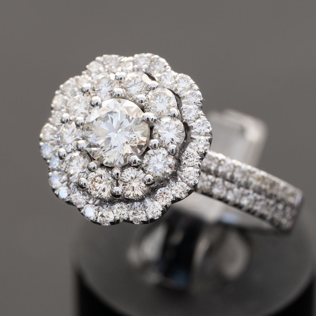 Fleur  - 1.61 carat natural diamond ring E VS