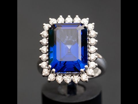 Karina - 17.00 carat sapphire ring with 1.05 carat natural diamonds