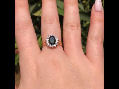 Élise- 1.57 carat natural green tourmaline ring with 0.50 natural diamonds