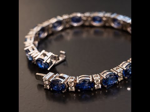 blue sapphire diamond bracelet