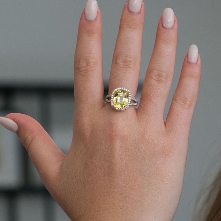 yellow sapphire diamond ring