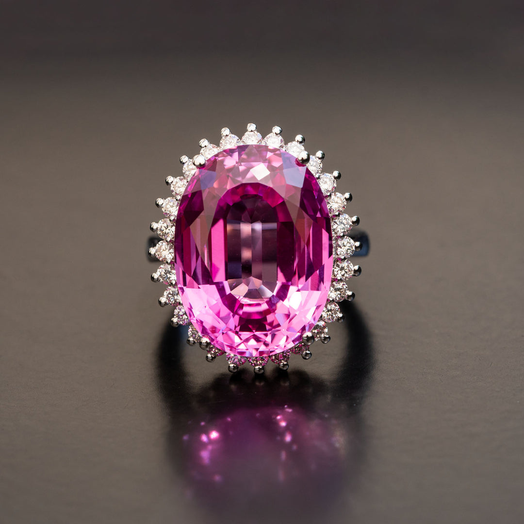 vintage pink sapphire ring