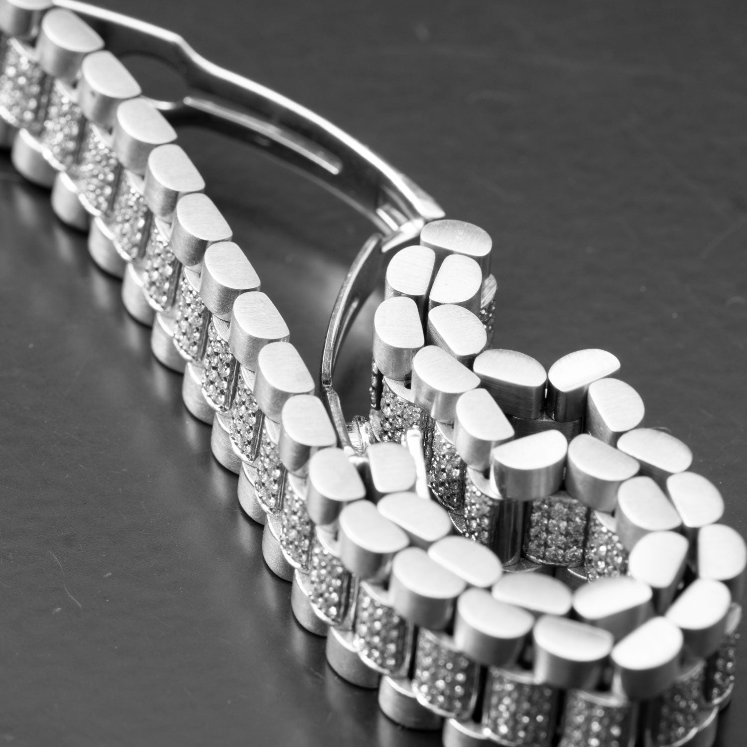 Rolex style bracelet with diamonds store