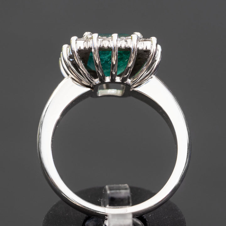 Anne - 2.87 carat natural emerald ring with 0.77 carat natural diamonds