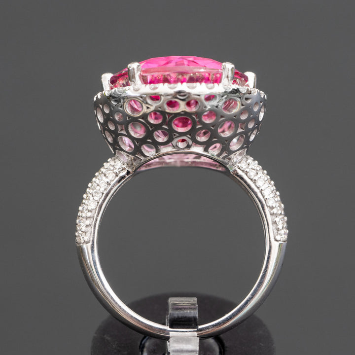 large pink statement ring