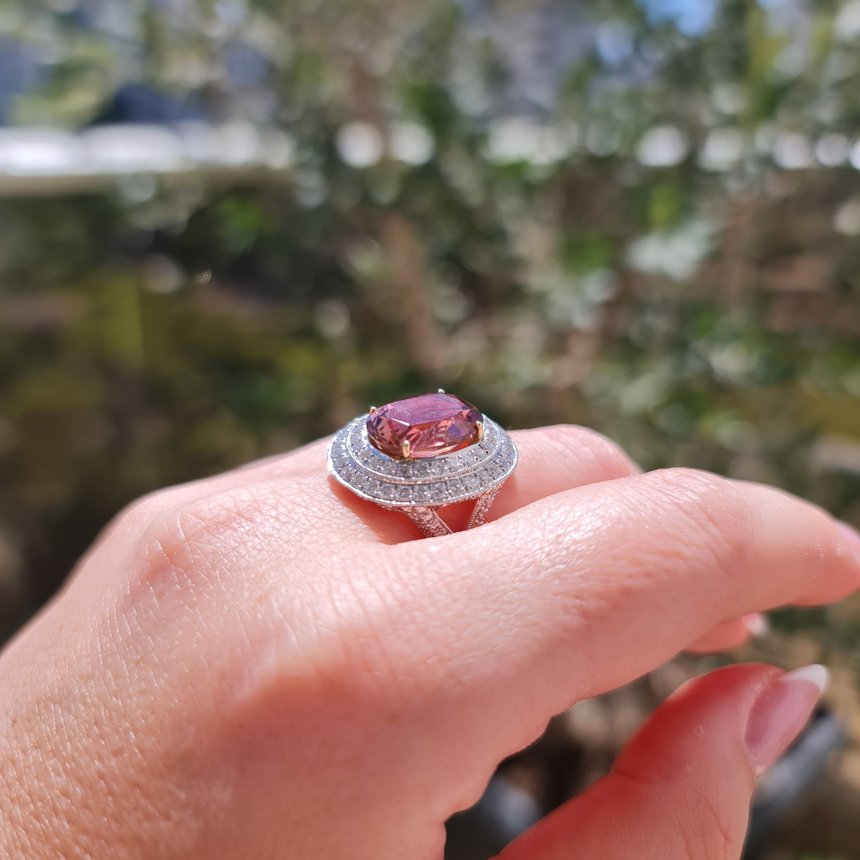 Tormalina rosa anelli sales