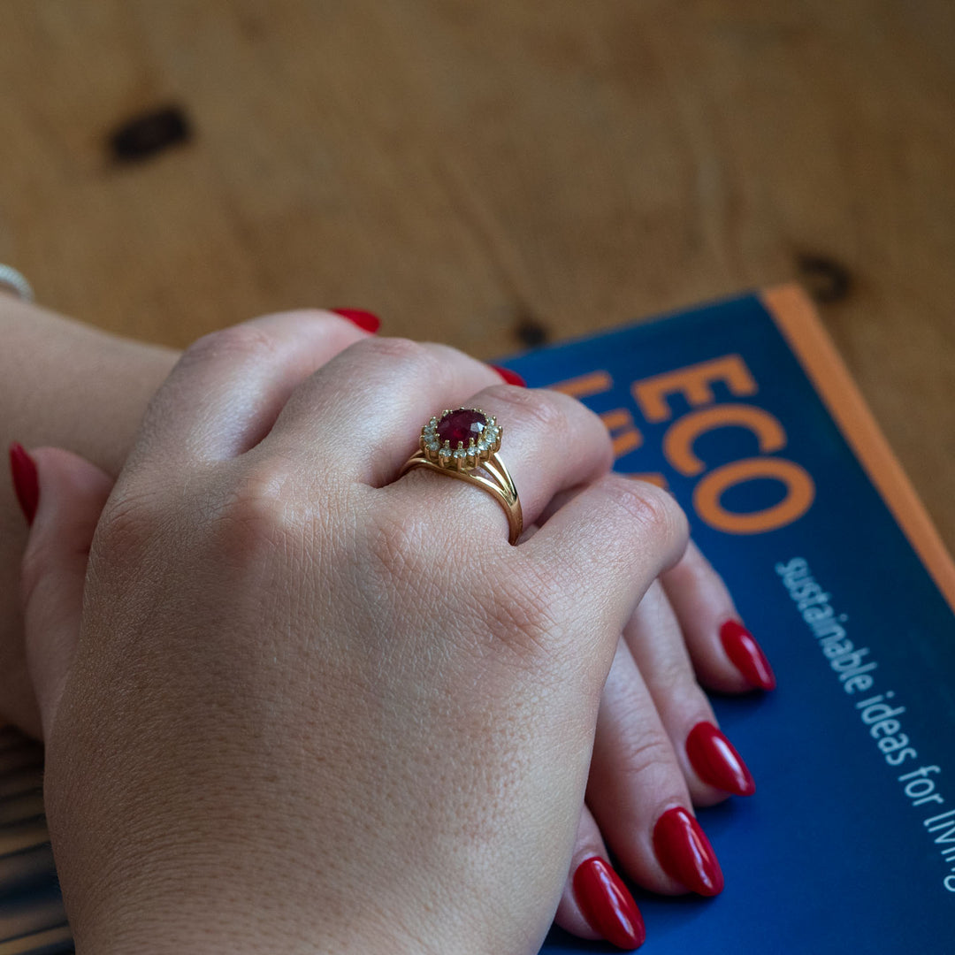 ruby diamond engagement ring